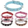 Suiecuor Leather Dog Collar with Spikes Bullet Nail Rivet Dog