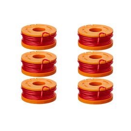 Worx Grass Trimmer Spool Line WA0010 WA0004 Replacement 6-Pack for Trimmer, Edger, Weed Eater Autofeed, Original Quality, Guaranteed Fit