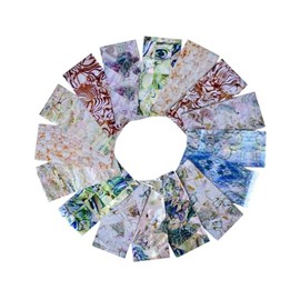 Generic Marble Texture Butterfly Leopad Flower Nail Foil Transfer Sticker 10Pcs 20X4Cm Lsw34 Nail Wraps Art Stickers Manicure Supplies for Women for Home Nails Full Long Lasting Easy Apply and Remove