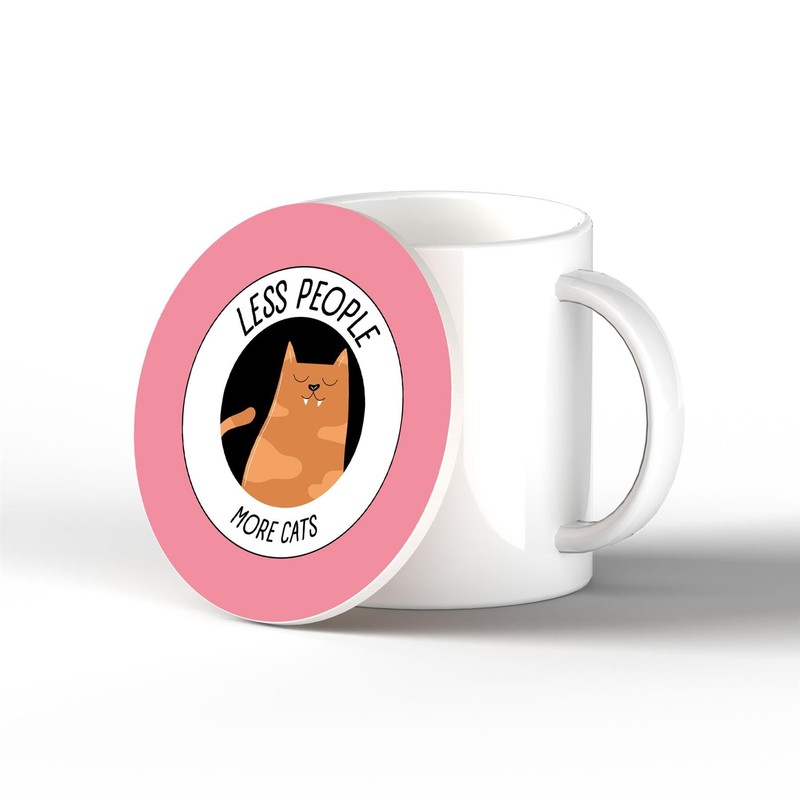 Less People More Cats Sarcastic Humour Secret Santa Novelty Gift