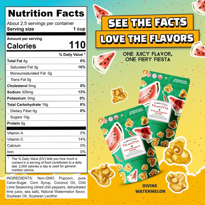 Palomitaz Divine Watermelon Popcorn – Sweet & Spicy Mexican-Style Kettle