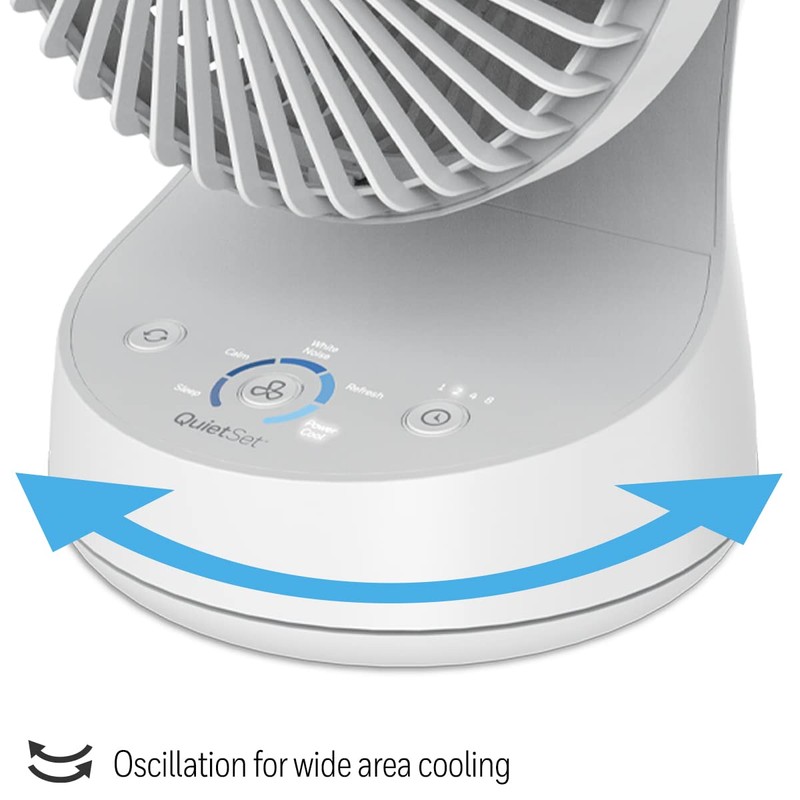 Honeywell QuietSet 5 Oscillating Table Fan, White – Personal and