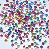 Nail Ssen Nail Stone Parts Acrylic Stones Square 2mm Color Mix 100-Pack / 네일쎈 네일스톤파츠 아크릴 스톤 사각 2MM 칼라믹스 100개입