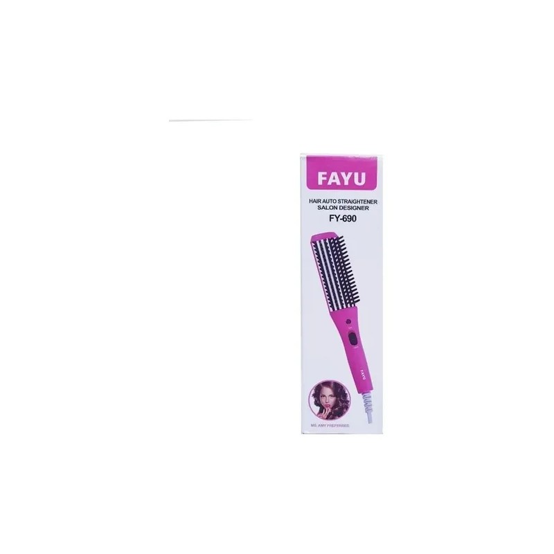 Mini Cepillo Fayu Alasiador De Cabello Para Viajes Full