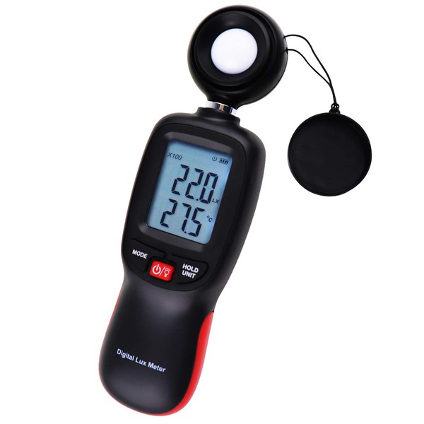 GAIN EXPRESS Digital Illuminance Meter, Photometer (Manual and Automatic Data Recording Function), Temperature Measurement Function, 0 - 200,000 Lux Backlight, Lux Meter, Japanese Instruction Manual (English Language Not Guaranteed)