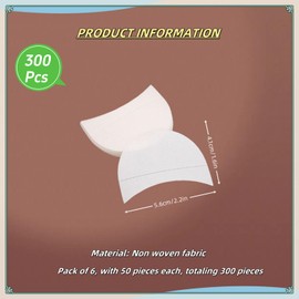 TIKIYOUN 300 Pcs Eyeshadow Stickers Shields - Professional Makeup Tape for Eyeshadow, Eye Shadow Pads, Under Eye Pads, Stencils - Lint-Free & Disposable for Eyelash Extensions & Beauty Applications