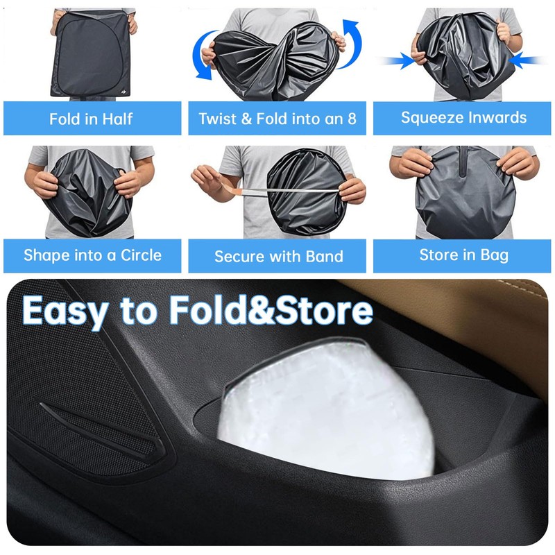 Windshield Sun Shade Custom Fit 2015-2024 Subaru Outback Window Covers