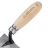 Rounded tip triangular forged pointing trowel with beech wood handle