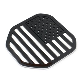 American Flag Rear Tailgate Emblem Badge Compatible with 2019-2025 Dodge Ram 1500 2500 3500 (Black White)
