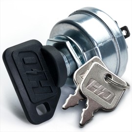 HD Switch Replaces Husqvarna 532144921 Starter Ignition Switch w/Soft-Grip Umbrella Key Upgrade - 3 Keys & Free Carabiner