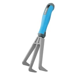 CYRUS 3 Prong Garden Claw 00588 - Lightweight Hand Cultivator Made of Aluminium and Plastic, Ideal for Loosening Soil, Weed Removal and Digging, Small Rake for Garden Lovers, 29 cm