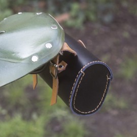 London Craftwork Leather Tool Bag Bicycle Saddle Bag Handcrafted Bike Bag Black TAN bro-bl-tan