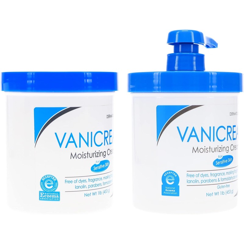 Vanicream Moisturizing Skin Cream with Pump Dispenser Plus Bonus Jar