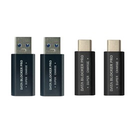 Lyaciomn 4Pcs USB Data Blocker and USB-C Data Blocker Protect Against Juice Jacking Support Safe Quick Charge Stop Data Theft