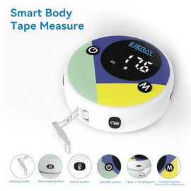 Cinta métrica digital, cinta métrica inteligente con aplicación, cinta métrica precisa para medidas corporales, cinta retráctil para pérdida de peso, 