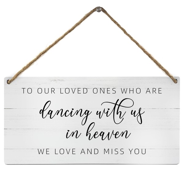 FLVGE Memorial Wood Hanging Sign - 'Dancing with Us in
