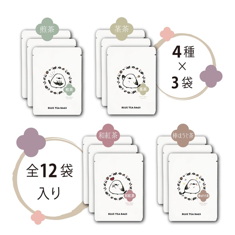 Petit Gift Japanese Tea Tea Bag, Individual Packaging, 12 Packets