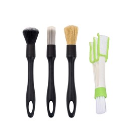 SoeUyd Detailing Pinsel Set, Staubpinsel, Reinigungspinsel Auto, Auto Pinsel Innenraum, 4 Stück Pinsel Autopflege - sanfte Car Detailing Brush - top Auto Pinsel Reinigung Reinigungspinsel Auto Set