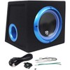 Rockville RVB8.1A 8 Inch 300W Powered Car Subwoofer/Sub Enclosure Box,