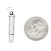 LGU Oxidized Sterling Silver Hollow Back Bullet Charm