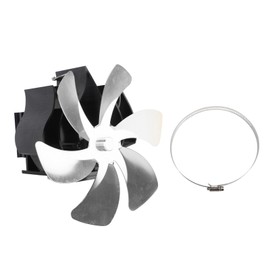 Heat Powered Wood Chimneys Stove Fan, Pipe Fireplace Fan, Silent Motors Fan for Wood Burner Tent Stove Accessories (Silver)