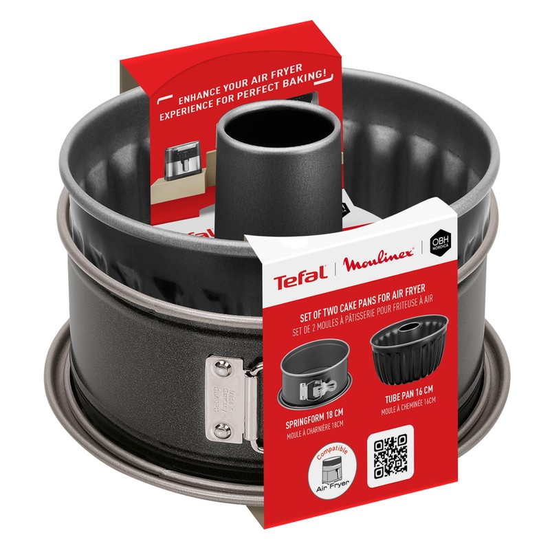 Tefal 2 x Air Fryer Non Stick Easy Release Pie