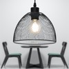 firstchoicelighting Matt Black Mesh Easy Fit Ceiling Pendant Light Shade,
