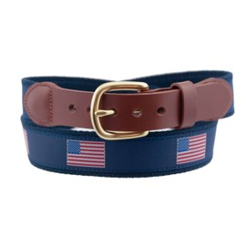 Leather Man Ltd American Flag Belt (34 (fits size 32 pant))