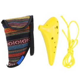 Ocarina ABS C Tune 12 Hole Musical Instrument for Adults Children Professional LearnersYellow