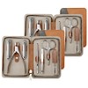 Mr. Green Mr. Green stainless steel nail care full set of 7 types + luxury pouch MR6606, brown (pouch), 2 sets / 미스터그린 미스터그린 스텐 네일케어 7종 풀세트 + 고급파우치 MR6606, 브라운(파우치), 2세트