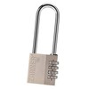 Stainless Steel Long Shackle Combination Lock - Rust-Proof for Gym & Golf Lockers Dial