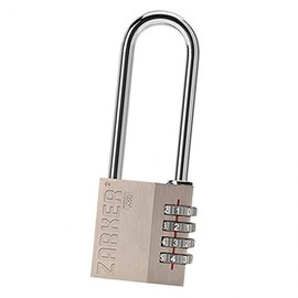 Stainless Steel Long Shackle Combination Lock - Rust-Proof for Gym & Golf Lockers Dial