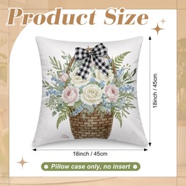 Mixweer Set of 8 Home Sweet Home Pillow Covers 18 x 18 Inch Farmhouse Eucalyptus Leaves Truck Stripes Buffalo Plaid Cushion Throw Pillow Covers Decorations Case for Sofa Couch