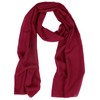 Eychei Burgundy Chiffon Scarf, Soft Breathable Chiffon Shawls and Wraps,