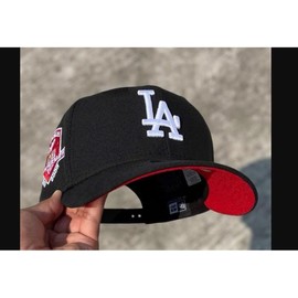 Red NY Color-Blocked Baseball Caps - Unisex L/A & N/Y Design, European Charm, 100% Cotton, Lightweight & Comfortable Headwear:_9