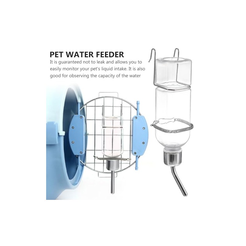 POPETPOP Botella de agua para animales pequeños sin goteo, paquete
