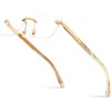 HEPIDEM 100% Really Buffalo Horn Handmade Glasses Frame Square Rimless