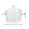 Vaguelly Glass Pot, Clear Glass Saucepan with Lid, 1500mL Simmer