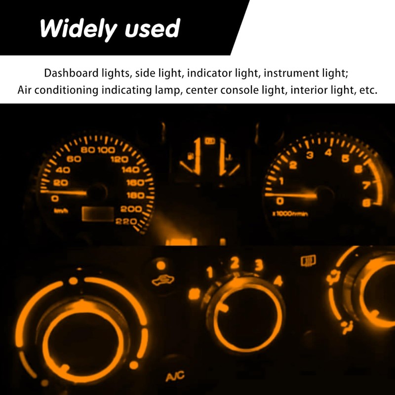 20PCS Led Bulb Dash Lights, T5 37 74 LED Bulb