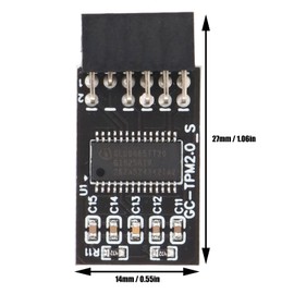 TPM 2.0 Module LPC SPI 12 Pin Remote Card Encryption Security Board, Accessories Compatible with Platform Protection Module Z590 H570 Q570 B560