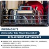 Dishwasher Side Mount Bracket Kit DWBRACKIT1, Compatible with Electrolux &