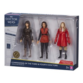 Doctor Who Companions of The 3rd and 4th Doctors Set B - Includes Sarah Jane Smith, Romana 1, & Romana 2 Action Figures - Classic Dr Who Merchandise - Character Options - 5.5”