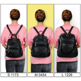 UTO Women Backpack Purse Leather Vegan Ladies Fashion Designer Rucksack Convertible Travel Shoulder Bag with Tassel