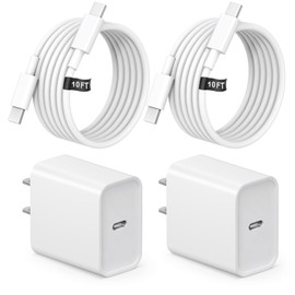 Novobit 10FT iPhone 16 15 Charger Fast Charging USB C Charger Block Type C Chagrer Fast Charging 2-Pack for iPhone 16/16 Plus/16 Pro/16 Pro Max/iPhone 15/15 Pro Max