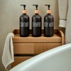 Black Shampoo and Conditioner Dispenser Set of 3 16.9oz Refillable