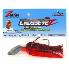 Z-Man (6) Z-Man 3/8 Oz Crosseyez Chatterbait Fishing Lure Fire Craw CBCE38-07 New