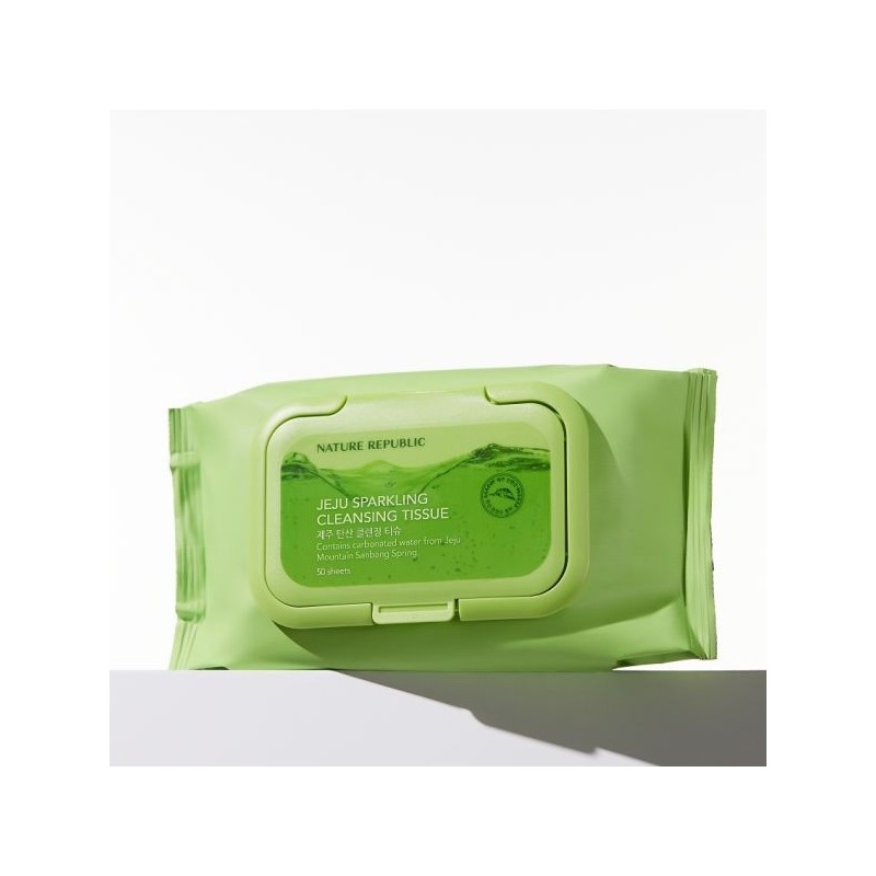 Nature Republic Jeju Carbonated Cleansing Tissue Moist Daily 50 sheets,
