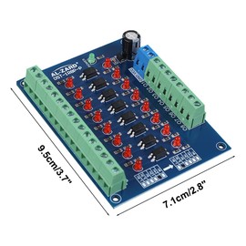DONGKER Optocoupler Isolation Board, 24V to 3.3V 8-Channel Photoelectric Isolation Module Level Voltage Converter PNP Output PLC Signal