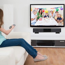 Suptek Soundbar Wall Mount, Speaker Wall Mount, 1 Pair Speaker Stands, Dual Speaker Bracket for Heavy Center Channel Speakers, SPLK201, Black