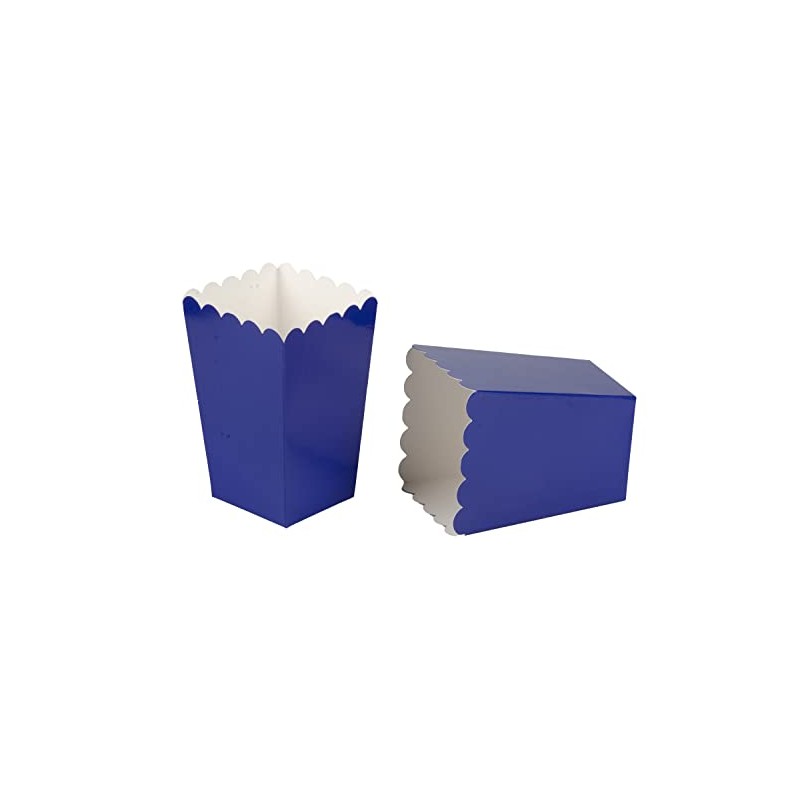CC wonderland zone 24pcs Navy Blue Mini Popcorn Boxes Paper